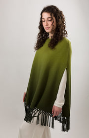 Poncho sfumato in cashmere
