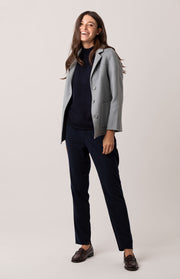 Blazer con pinces lana e cashmere