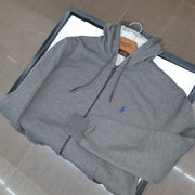 Felpa con Zip Grigio Antracite