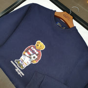 Felpa con Orsetto Blu Navy