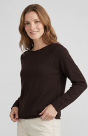 Maglia traforata cotone e cashmere