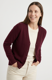 Cardigan scollo a V in cashmere