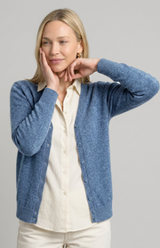 Cardigan scollo a V in cashmere