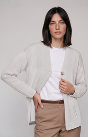Cardigan lungo cotone e cashmere
