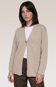 Cardigan lungo cotone e cashmere