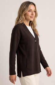 Cardigan lungo cotone e cashmere