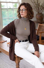Cardigan lungo in cashmere