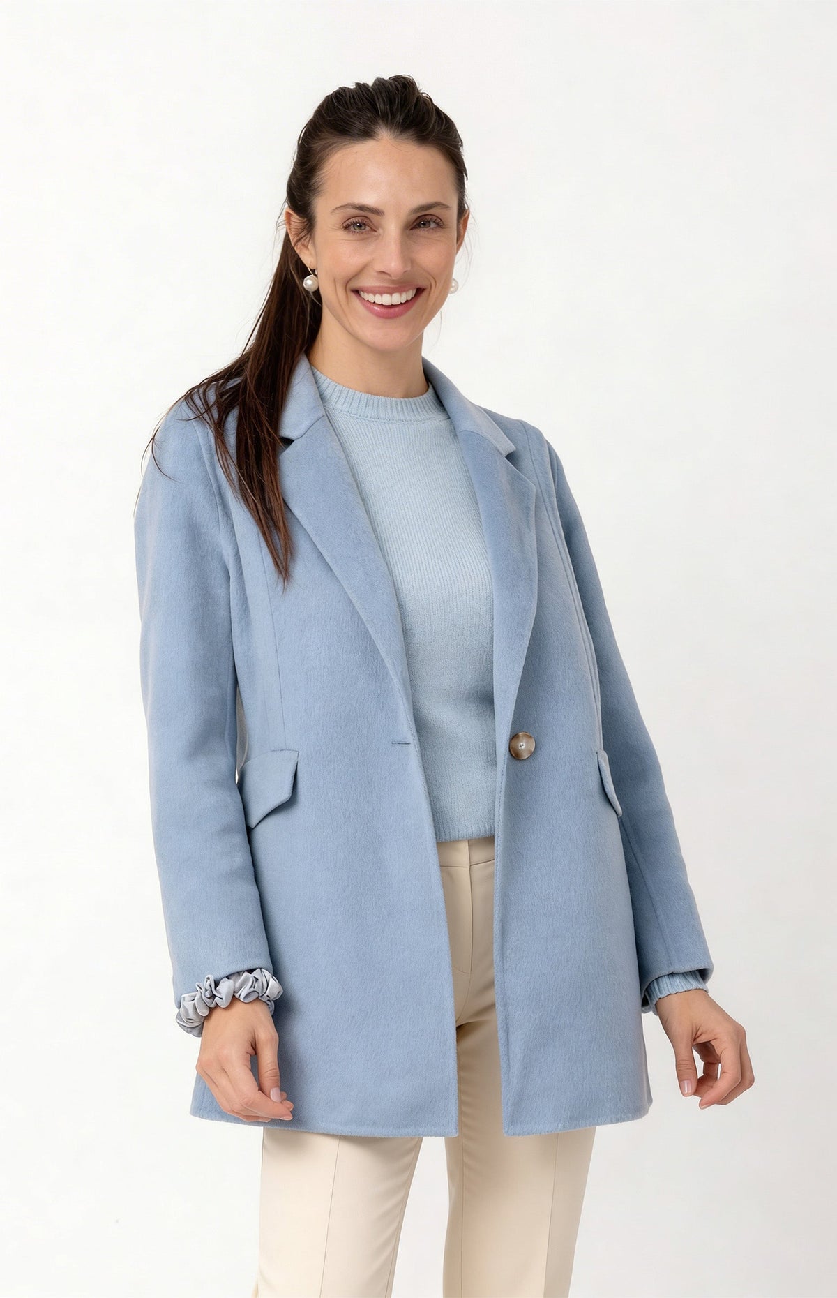 Blazer monopetto lana e cashmere