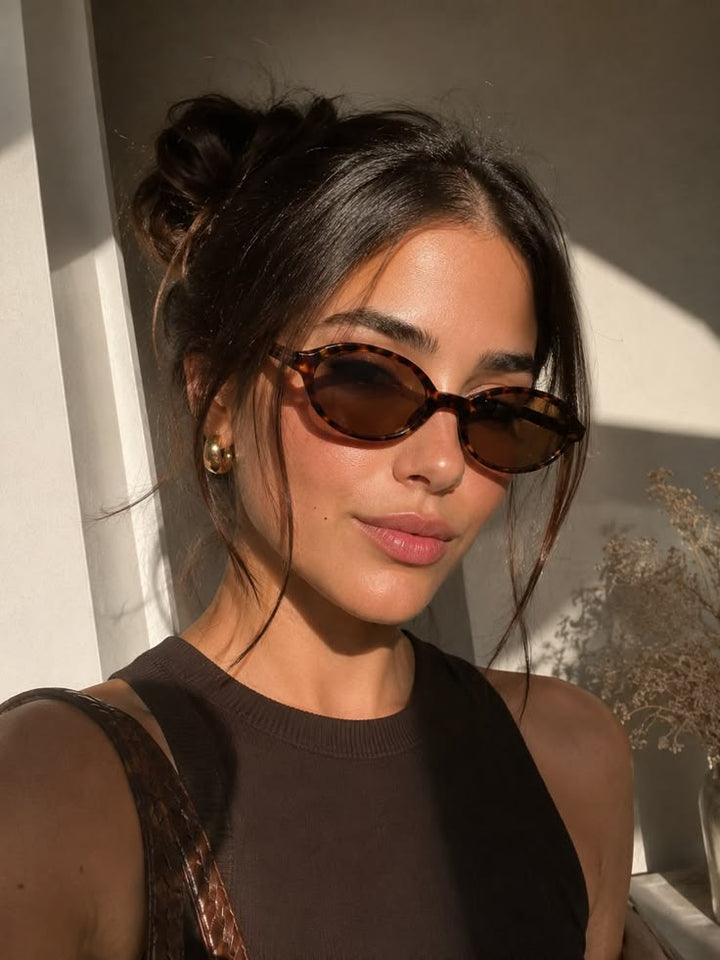 Customer wearing VORENIE sunglasses