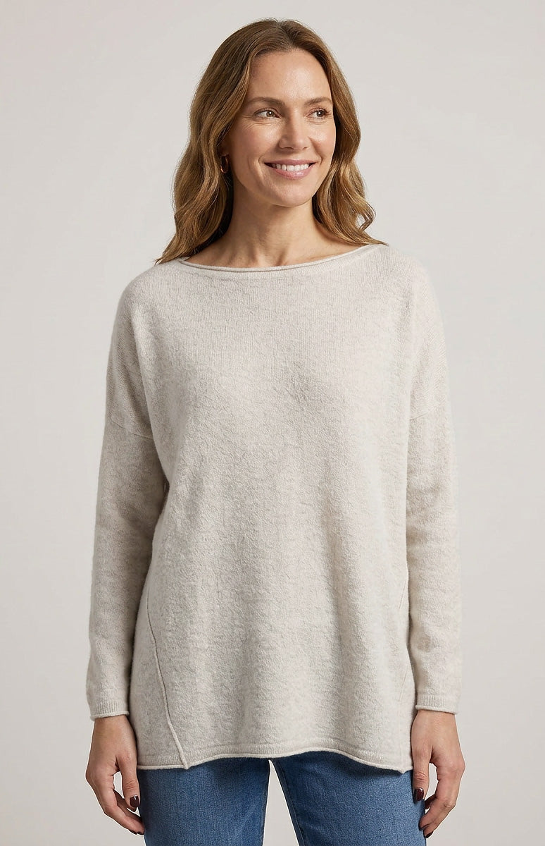 Maglione oversize a barchetta