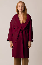 Cappotto lungo collo sciallato