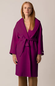Cappotto lungo collo sciallato