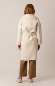Cappotto lungo collo sciallato
