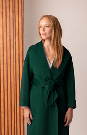 Cappotto lungo collo sciallato