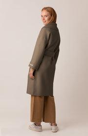 Cappotto lungo collo sciallato