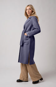 Cappotto con cintura lana e cashmere