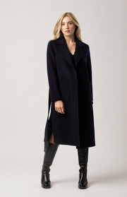 Cappotto con cintura lana e cashmere