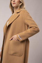 Cappotto con cintura lana e cashmere