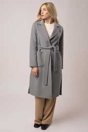 Cappotto con cintura lana e cashmere