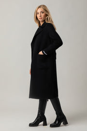 Cappotto con cintura lana e cashmere