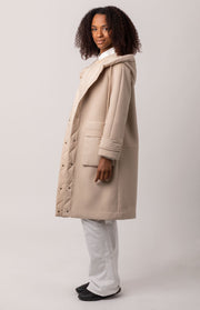 Cappotto trapuntato con cappuccio