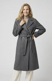 Cappotto doppiopetto con cintura