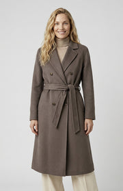 Cappotto doppiopetto con cintura