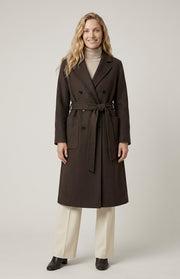 Cappotto doppiopetto con cintura