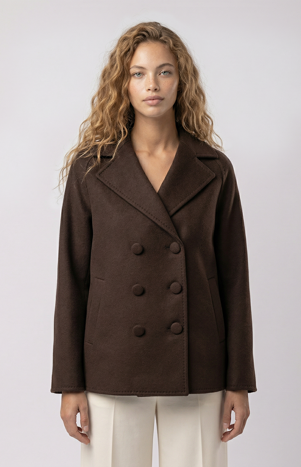 Cappotto corto doppiopetto