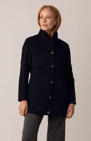 Giacca collo alto lana e cashmere