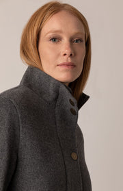 Giacca collo alto lana e cashmere