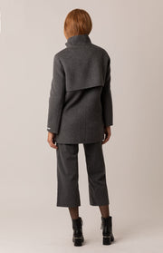 Giacca collo alto lana e cashmere