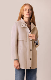Giacca collo alto lana e cashmere