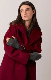 Cappotto lungo collo alto