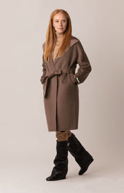 Cappotto lungo collo alto