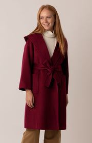 Cappotto lungo con cappuccio