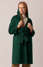 Cappotto lungo con cappuccio