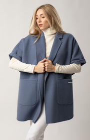 Cappotto mantella lana e cashmere