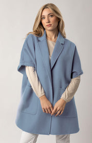 Cappotto mantella lana e cashmere