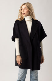 Cappotto mantella lana e cashmere