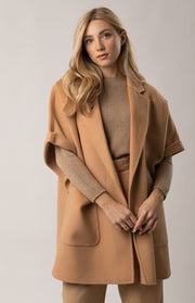 Cappotto mantella lana e cashmere