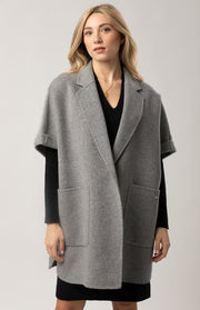 Cappotto mantella lana e cashmere