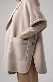 Cappotto mantella lana e cashmere