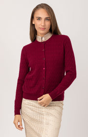 Cardigan intrecciato in cashmere