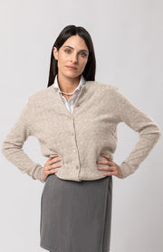 Cardigan intrecciato in cashmere