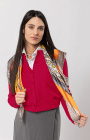 Cardigan intrecciato in cashmere