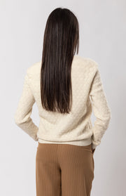 Cardigan intrecciato in cashmere