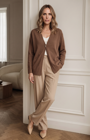 Cardigan lungo cotone e cashmere