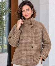 Cappotto corto a quadri Lorien