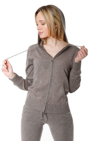 Felpa con cappuccio in cashmere
